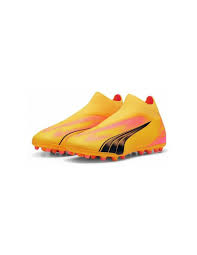 BOTAS DE FUTBOL PUMA ULTRA MATCH LL MG JR NARANJA